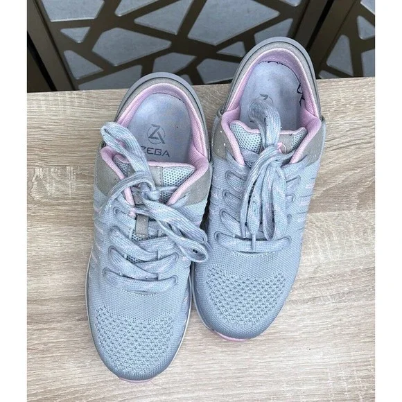 Zeba Walking Shoes Sneakers Womens Size 8.5 Gray Rose Pink Comfort - Picture 5 of 12